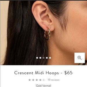 Mejuri crescent midi hoops